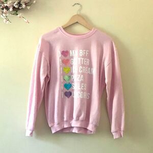 Forever 21 BFF Sweatshirt Pink Size 14 (youth)